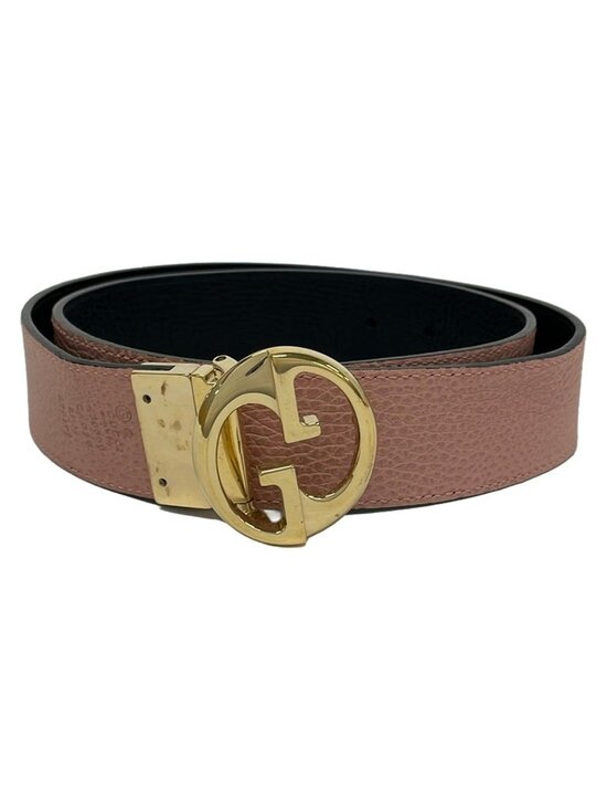 Gucci Belt 85 34 Black Pink Beige Gold Leather main image 6